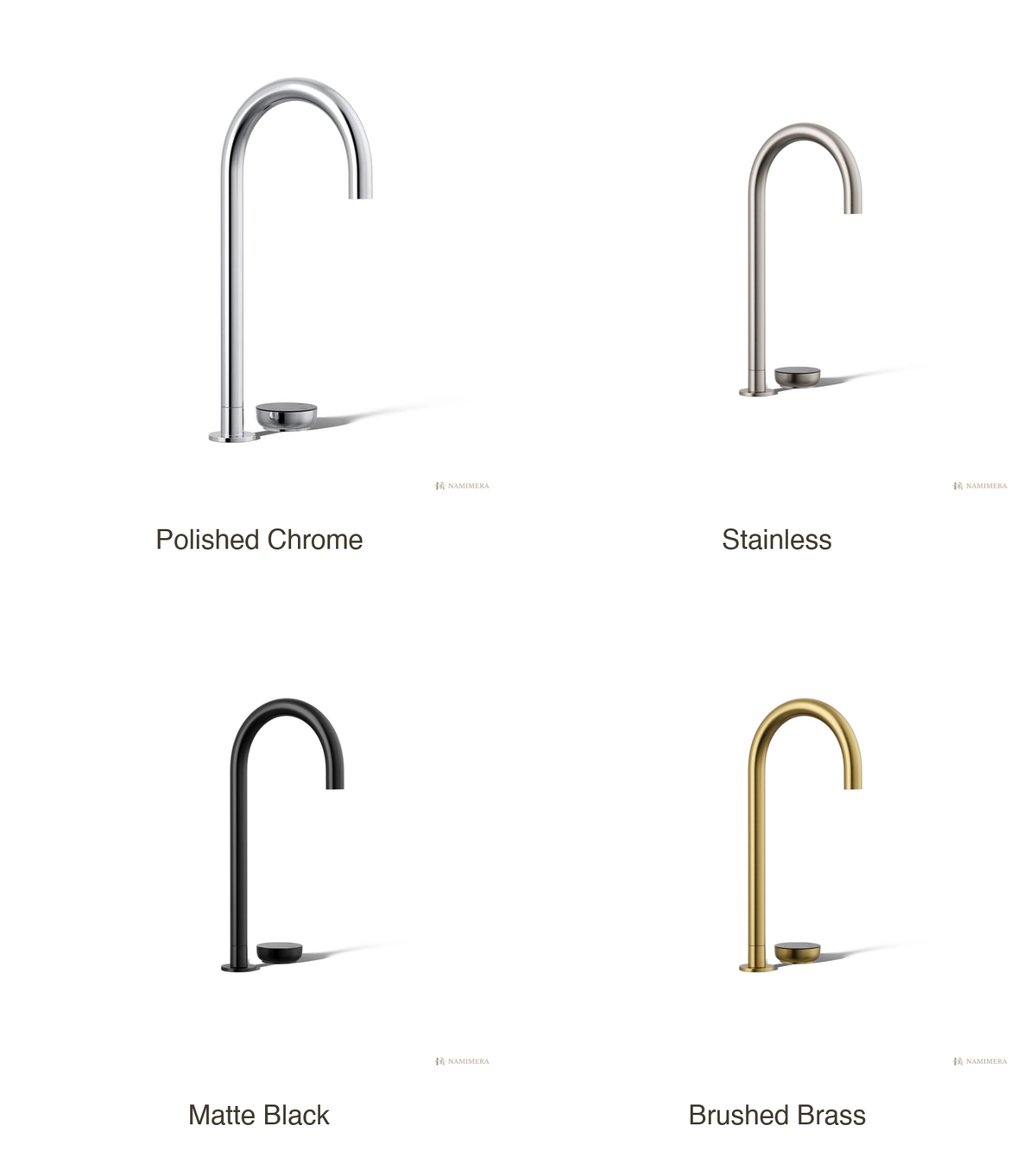 Namimera Tall-Arc Four-Mode Beverage Faucet, Touch Interface, Polished Chrome - finish options