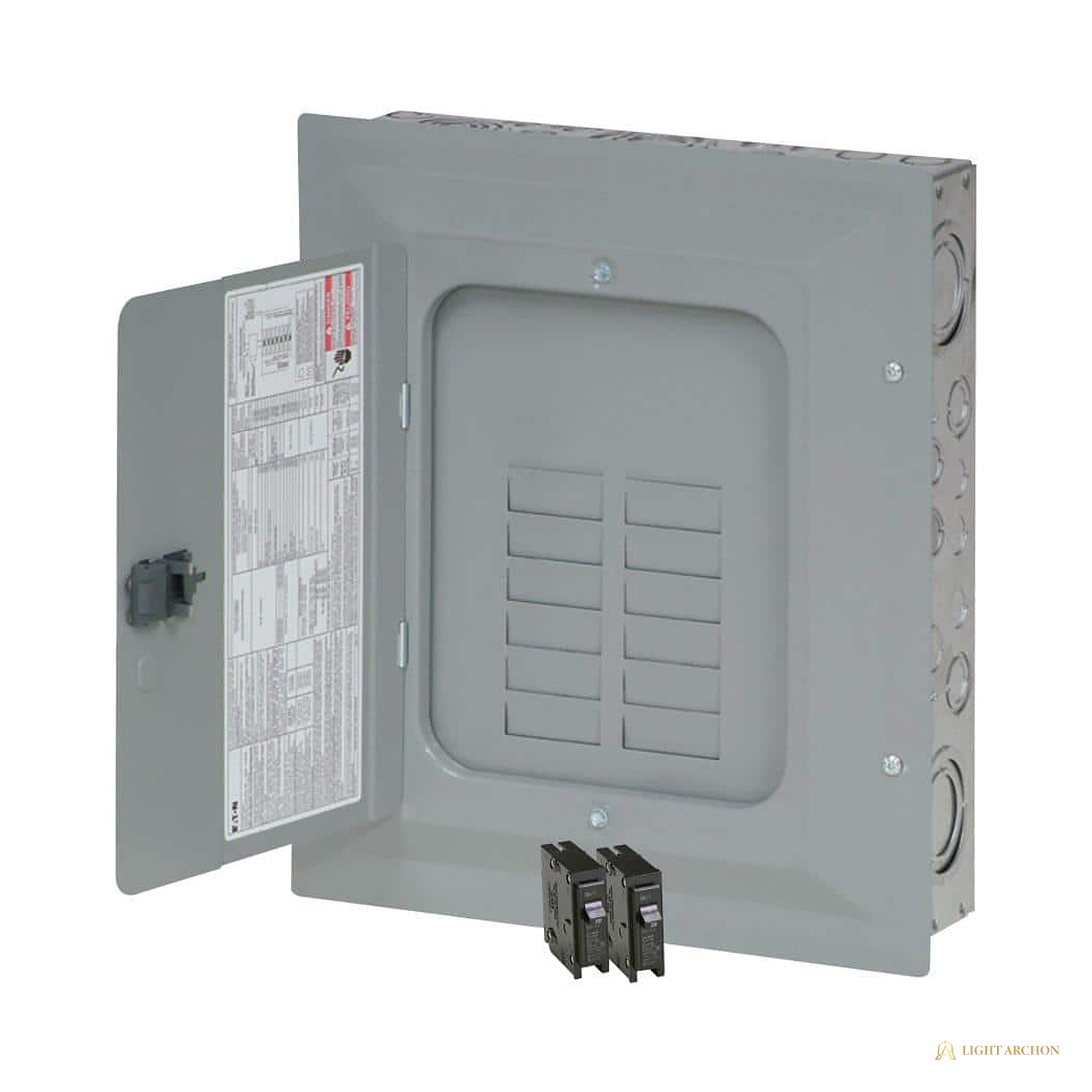 Light Archon Bulwark 125A Main Lug Load Center - angle view