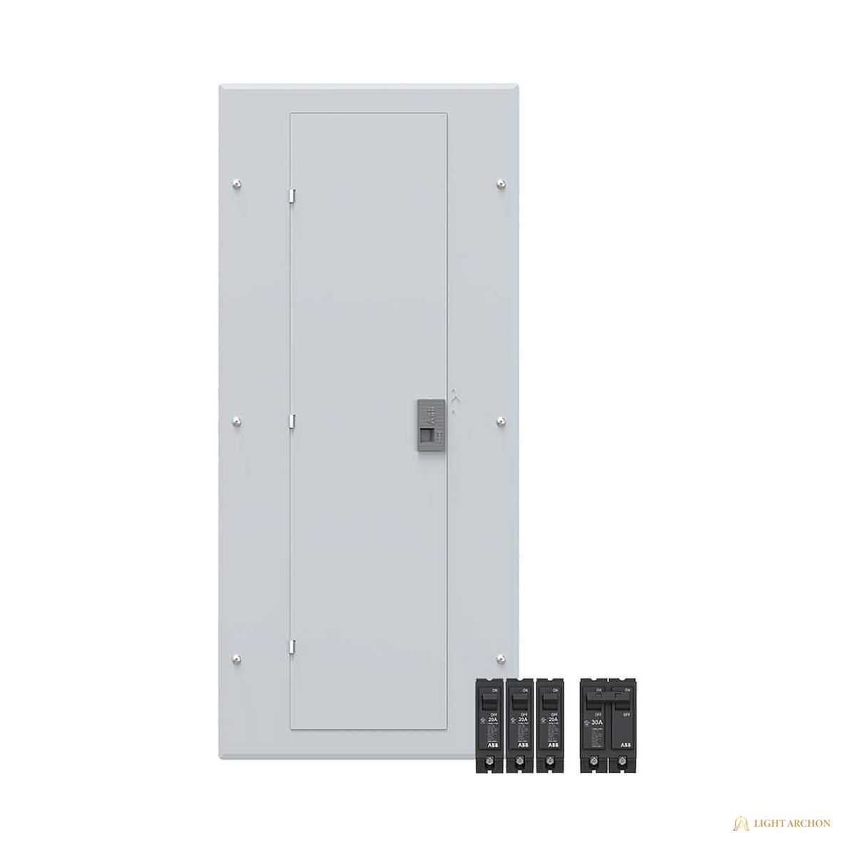Light Archon Rampart 200A Plug-On Neutral Load Center - angle view