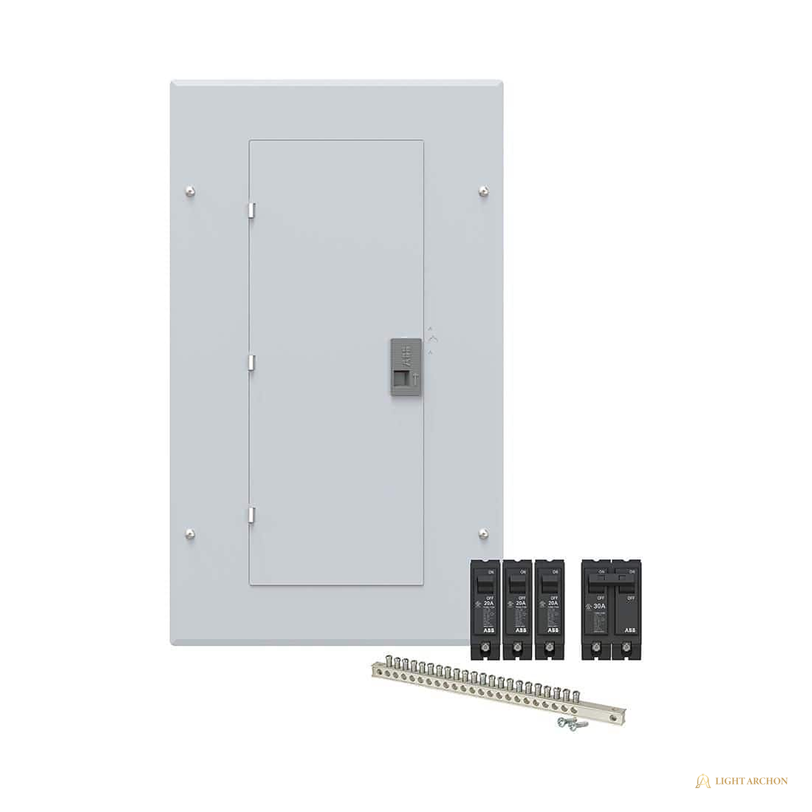 Light Archon Rampart 200A Plug-On Neutral Load Center - angle view