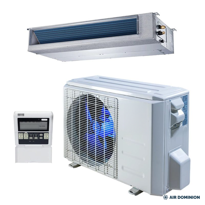 Air Dominion 18,000 BTU 20 SEER2 Single Zone Concealed Duct Mini Split Heat Pump System - front view