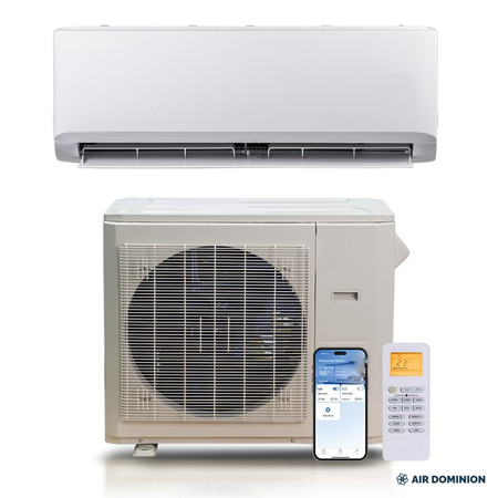 Air Dominion 18,000 BTU 24 SEER2 Single Zone Wall-Mounted Mini Split Heat Pump System - front view