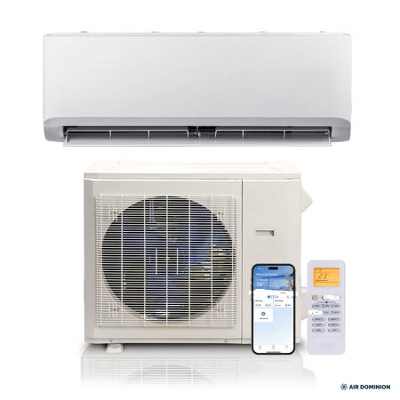 Air Dominion 24,000 BTU 23.5 SEER2 Single Zone Wall-Mounted Mini Split Heat Pump System - front view