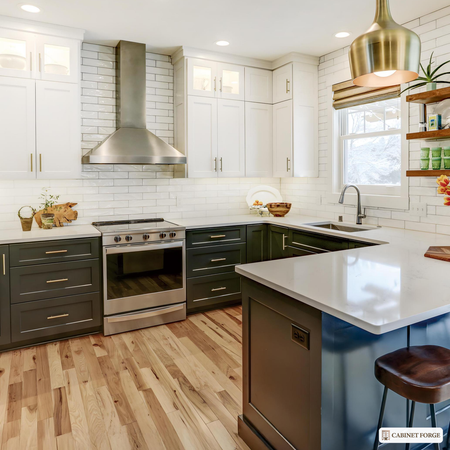 Cabinet Forge White Shaker Sink and Specialty Base Cabinet Set - product view