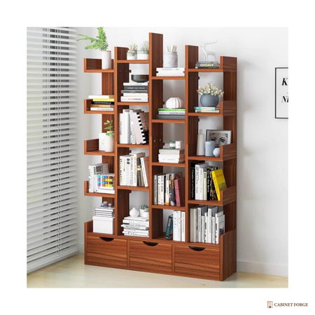 Cabinet Forge Walnut Tree Bookshelf - front view