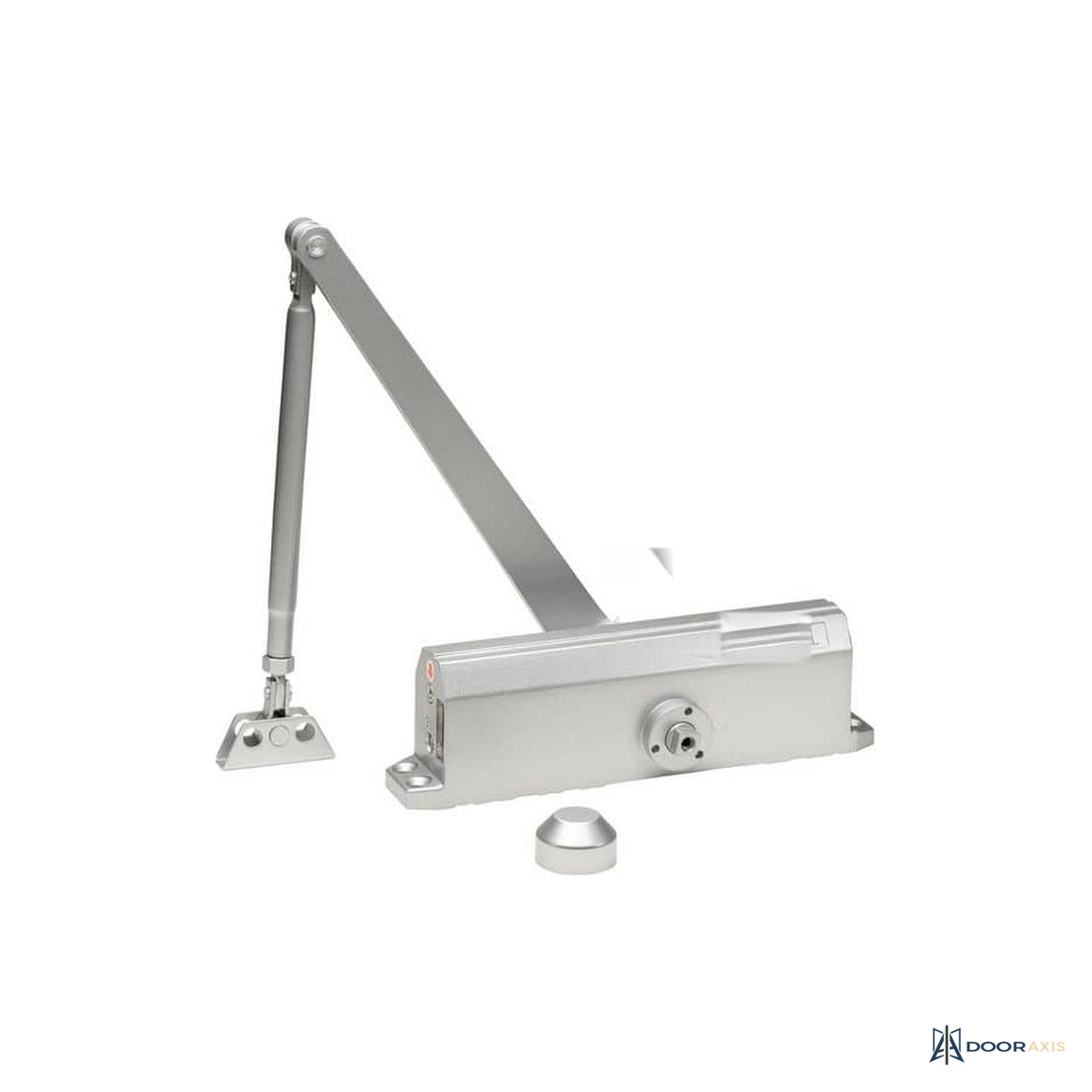 Door Axis Grade 1 Standard Commercial Door Closer with Backcheck, Size 4, Aluminum - angle view