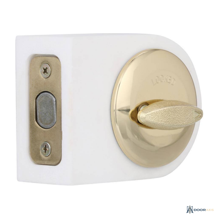 Door Axis One-Sided Keyless Deadbolt, Interior Thumb Turn Only - angle view