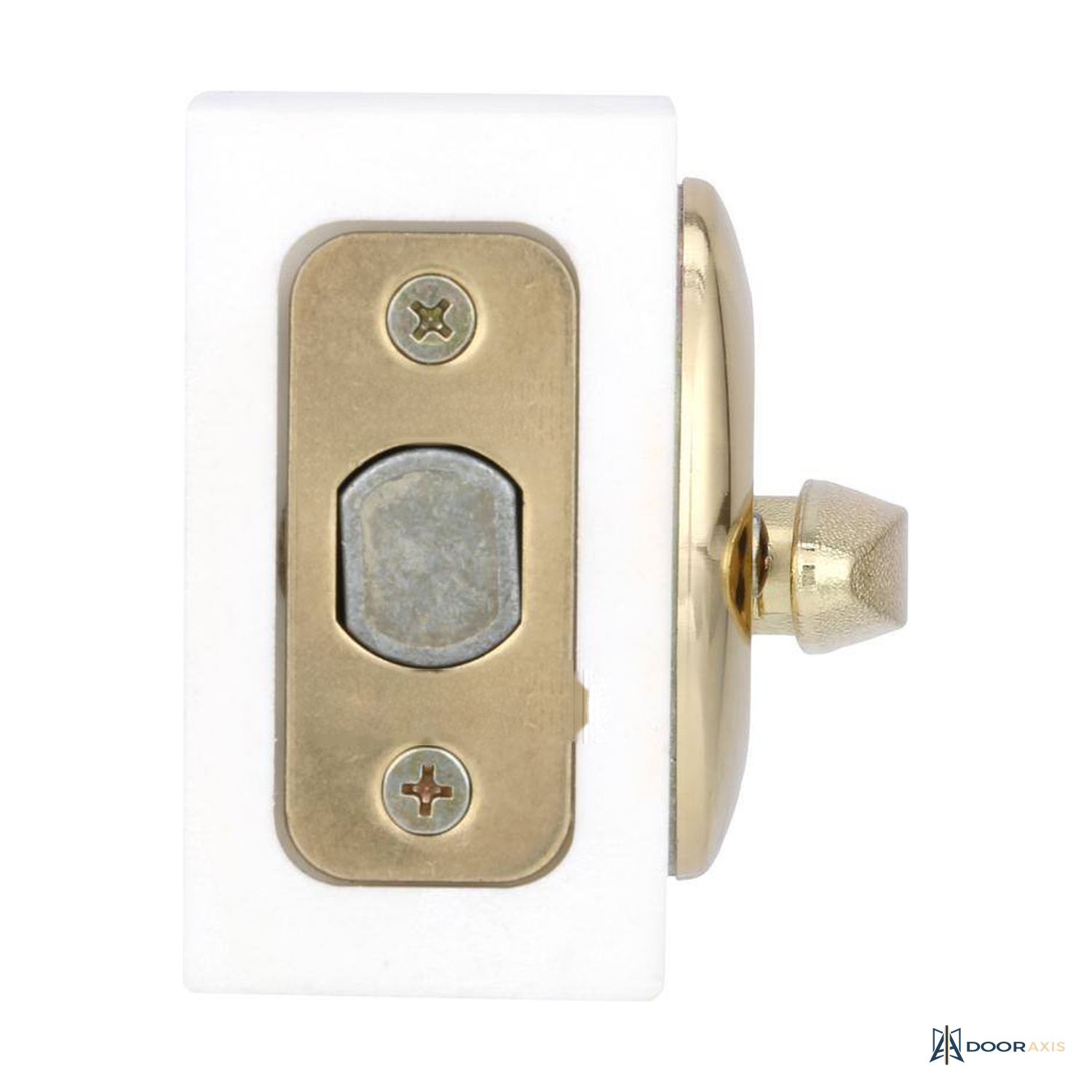 Door Axis One-Sided Keyless Deadbolt, Interior Thumb Turn Only - panel and glazing detail