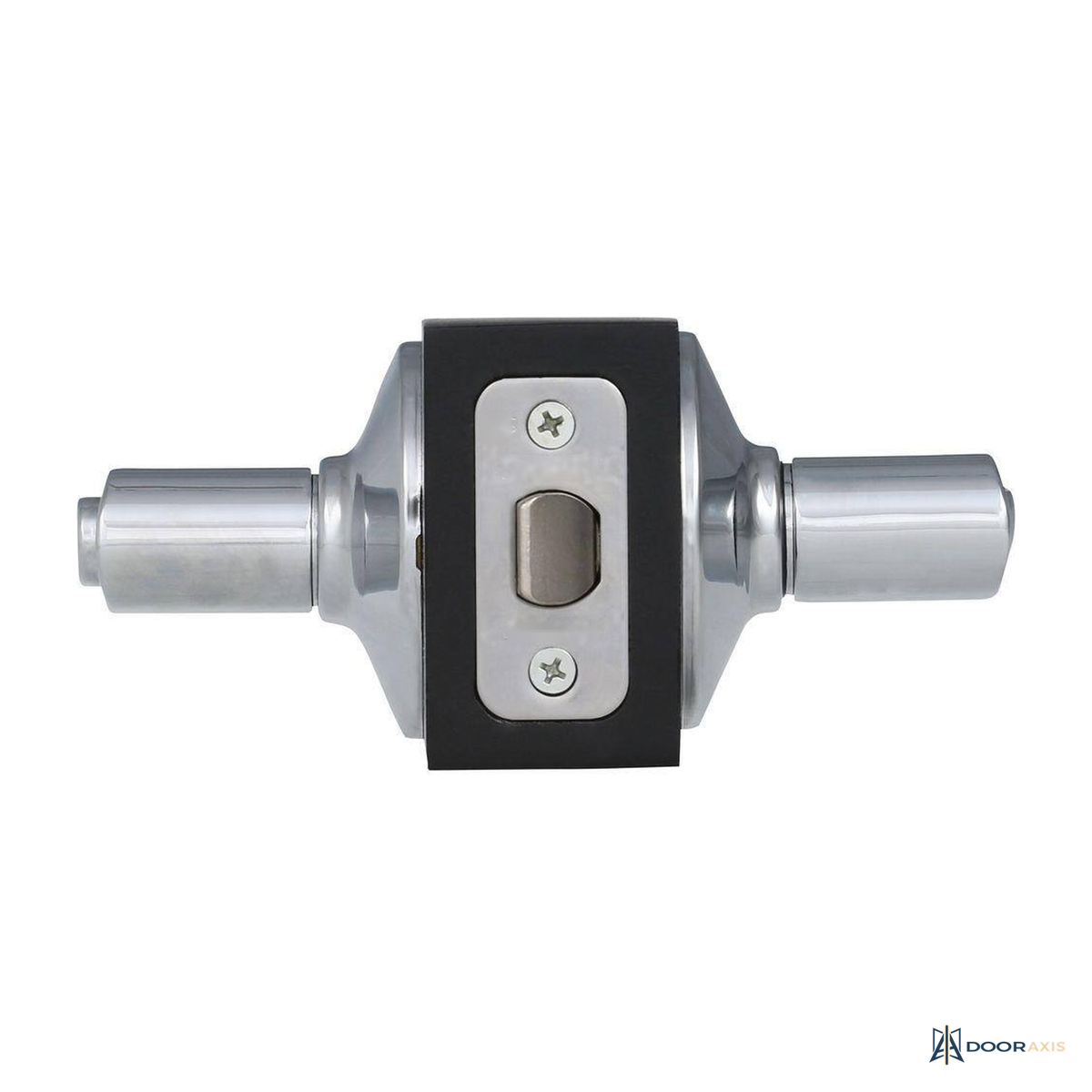 Door Axis Polished Chrome Bed and Bath Privacy Door Lever, Contemporary - panel and glazing detail