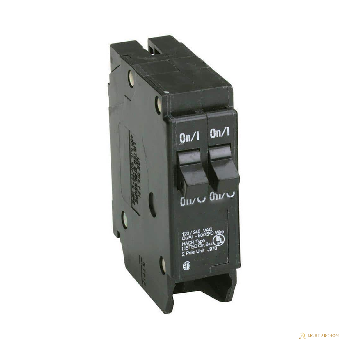 Light Archon Aegis 20A Single-Pole Circuit Breaker - angle view