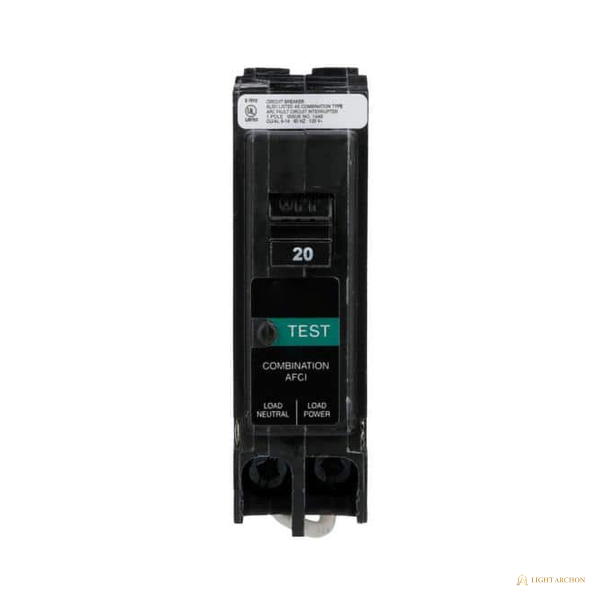 Light Archon Aegis 20A Single-Pole Circuit Breaker - angle view