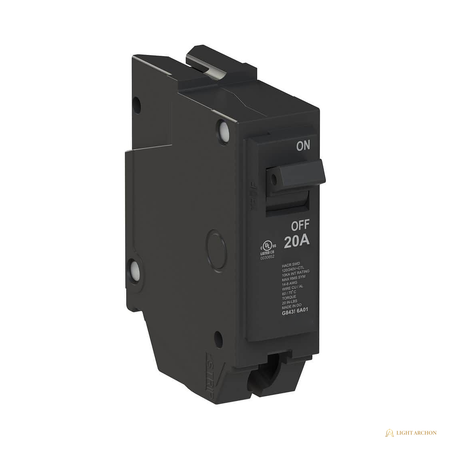 Light Archon Talos 20A Single-Pole Circuit Breaker - angle view