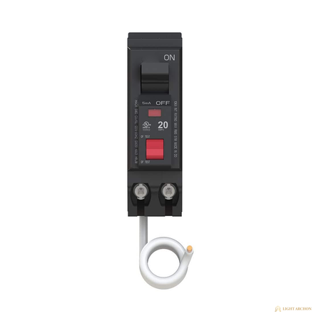 Light Archon Talos 20A Single-Pole Circuit Breaker - angle view