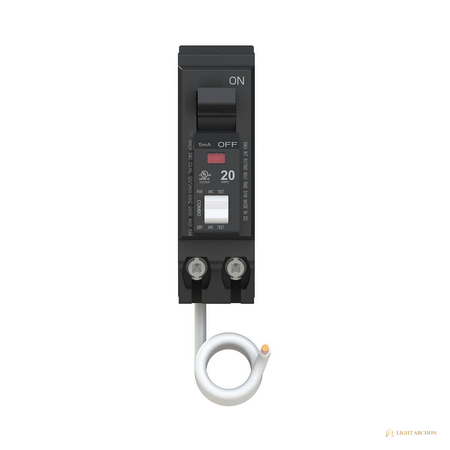 Light Archon Talos 20A Single-Pole Circuit Breaker - angle view