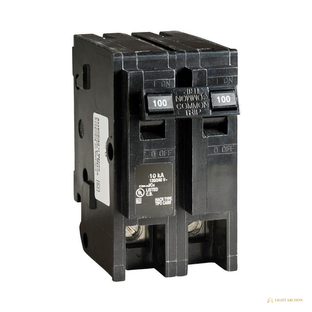 Light Archon Vanguard 100A 2-Pole Circuit Breaker - front view