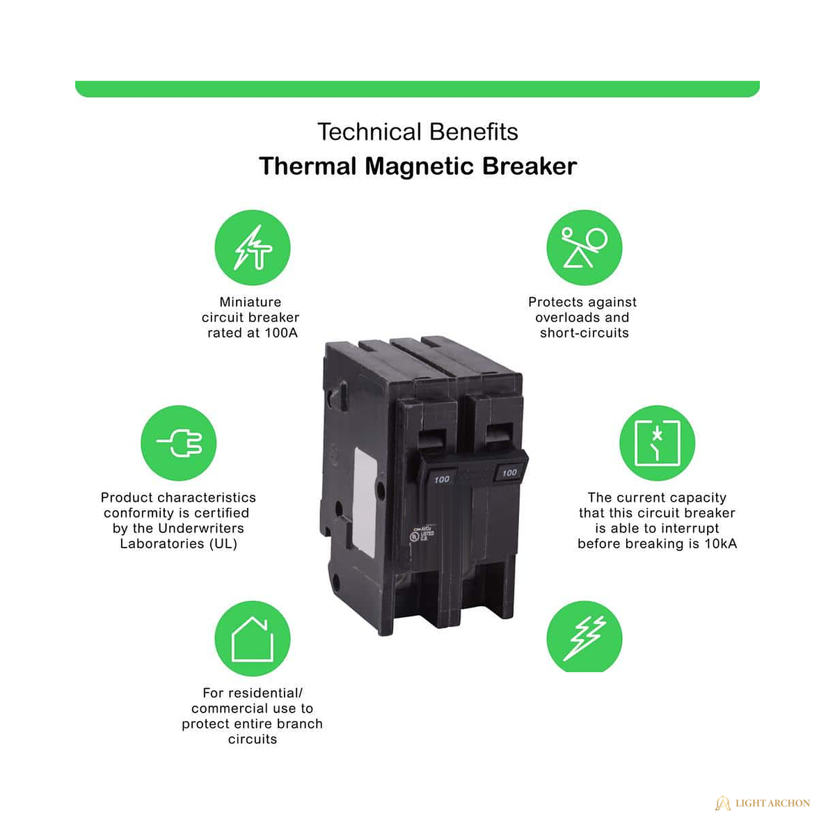Light Archon Vanguard 100A 2-Pole Circuit Breaker - construction detail