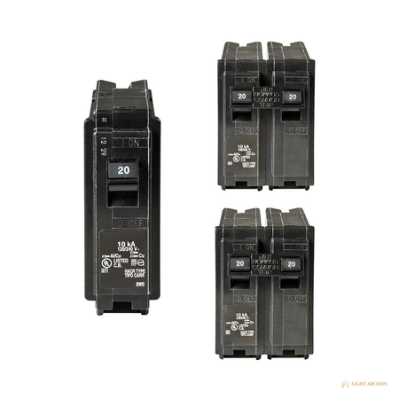 Light Archon Garrison 20A Circuit Breaker Assortment 3-Pack - front view