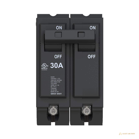 Light Archon Keystone 30A 2-Pole Circuit Breaker - front view
