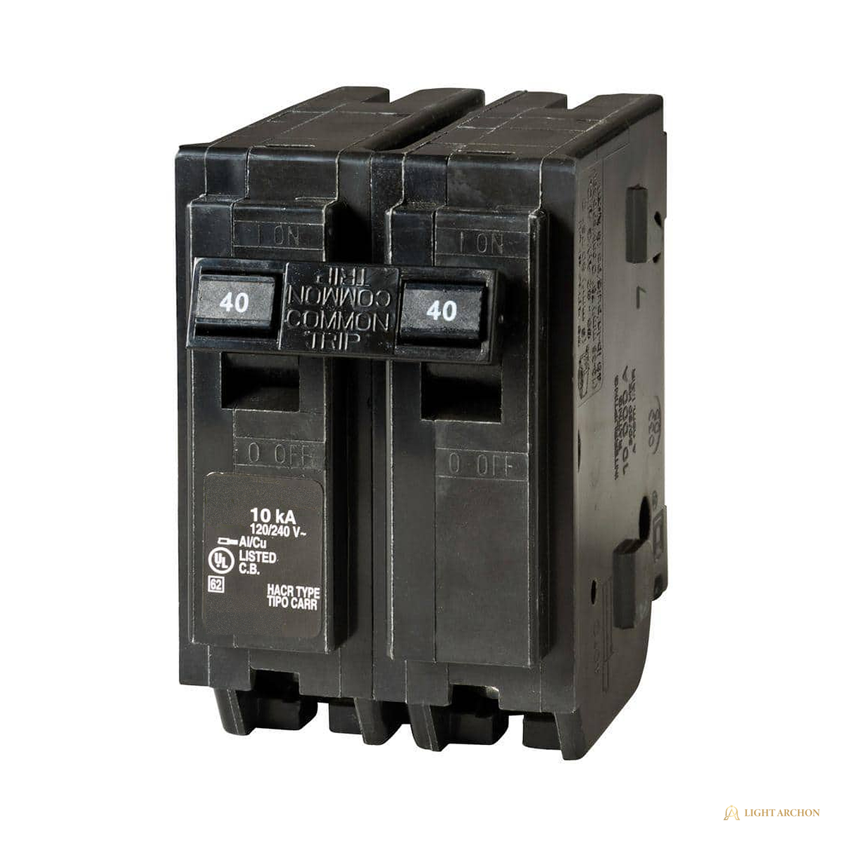 Light Archon Redoubt 40A 2-Pole Circuit Breaker - front view