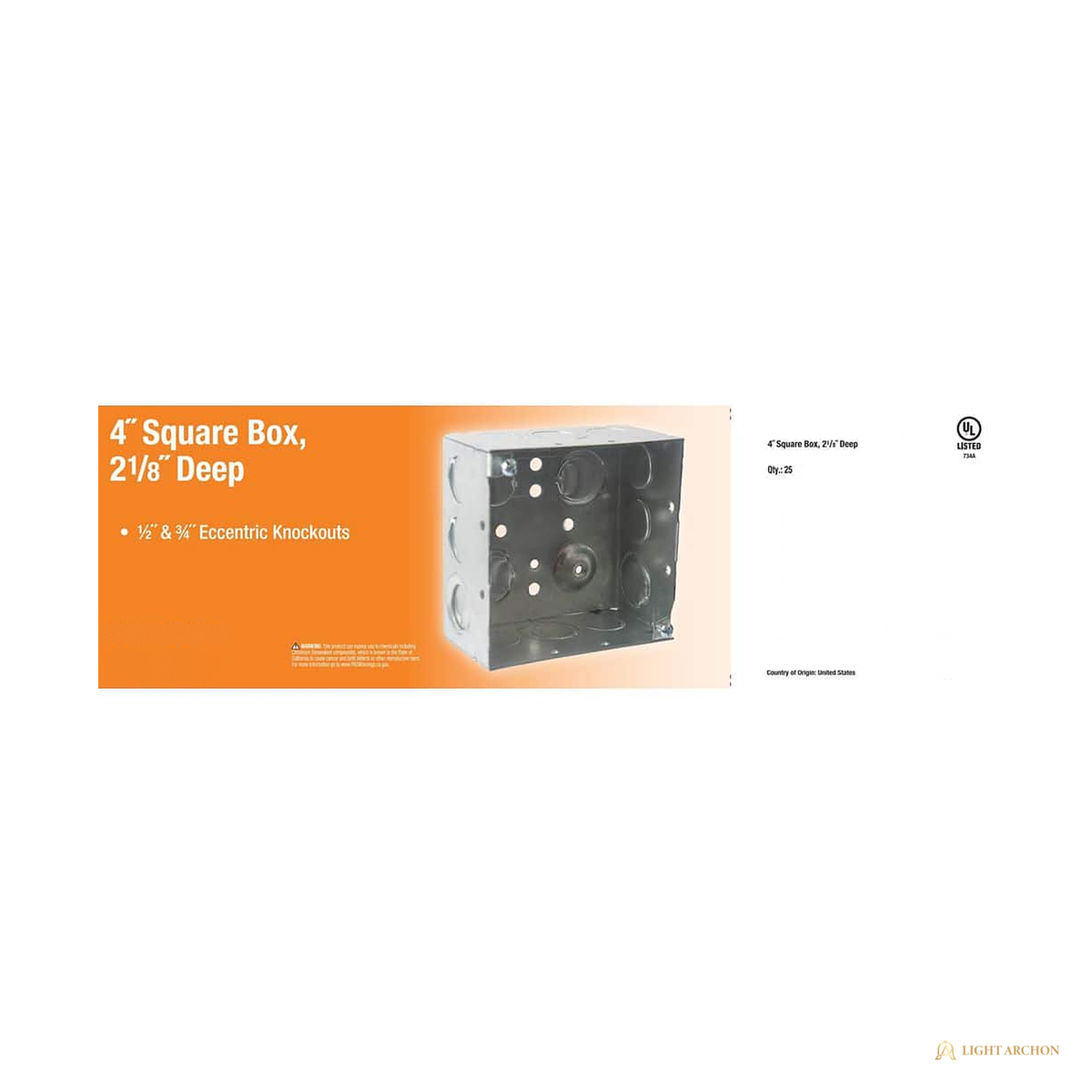 Light Archon SteelForm 4 in. Square Steel Boxes - construction detail
