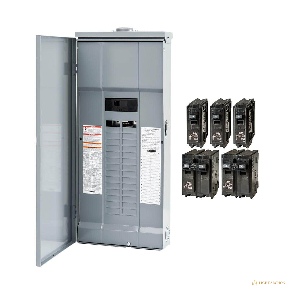 Light Archon Mainstay 200A Plug-On Neutral Load Center - angle view