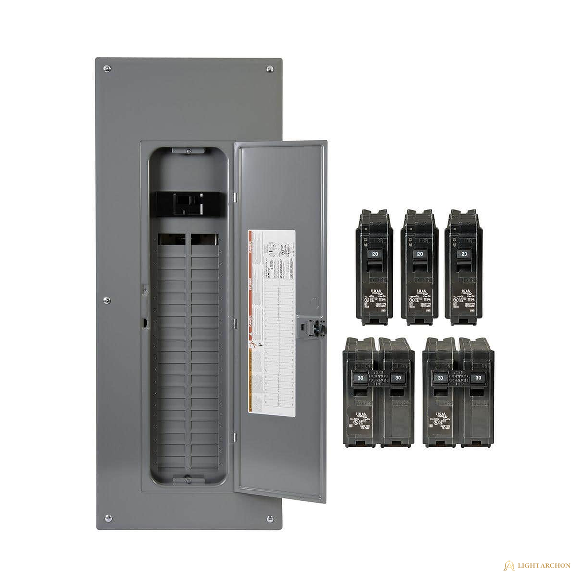 Light Archon Mainstay 200A Plug-On Neutral Load Center - angle view