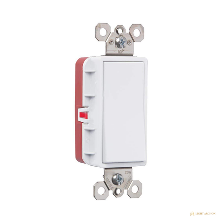 Light Archon Foreman 15A Spec Grade Modular Wall Switch - front view