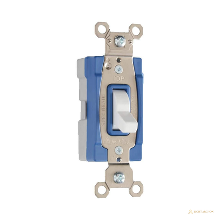 Light Archon Foreman 15A Spec Grade Modular Wall Switch - angle view