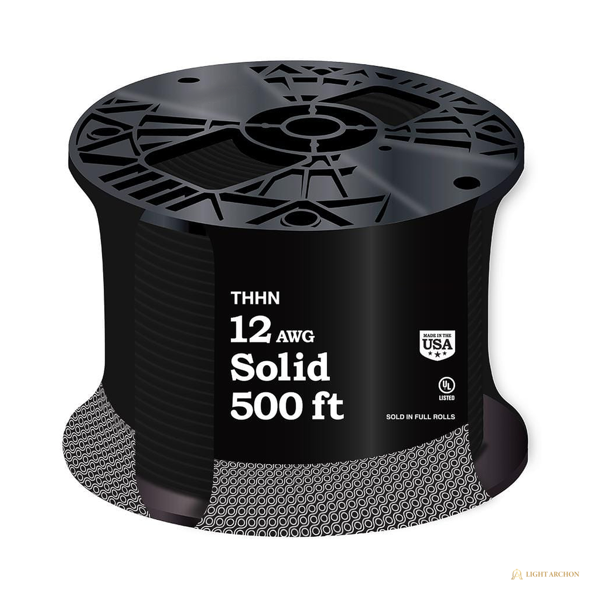 Light Archon SolidCore 12 AWG Solid Copper THHN Wire - front view