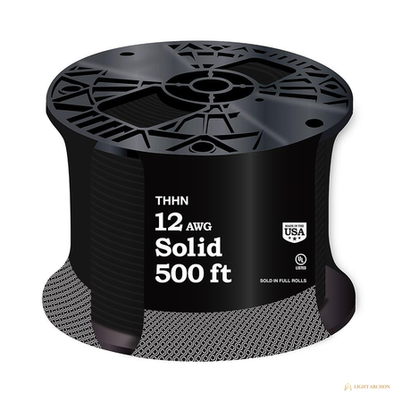 Light Archon SolidCore 12 AWG Solid Copper THHN Wire - front view