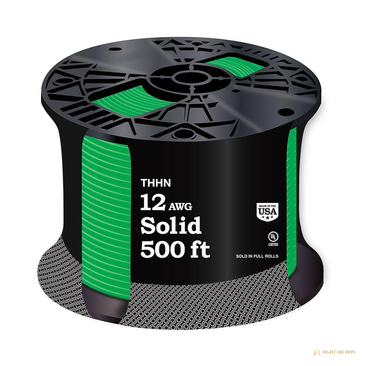 Light Archon SolidCore 12 AWG Solid Copper THHN Wire - angle view