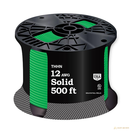 Light Archon SolidCore 12 AWG Solid Copper THHN Wire - angle view