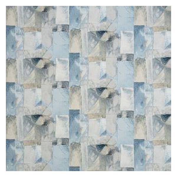 Vanguard Shade Blackout Grommet Drapery Panel, Custom Length - Abstract Blue Vista colorway swatch