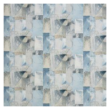 Vanguard Shade Blackout Grommet Drapery Panel, Custom Length - Abstract Blue Vista colorway swatch