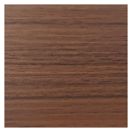 Vanguard Shade 2 in. Designer Routeless Faux Wood Blind, Custom Cut Width - Aged Teak colorway swatch