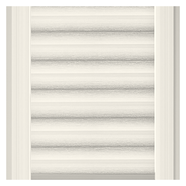 Vanguard Shade Motorized Zebra Shade, Rechargeable, Custom Cut - Alabaster colorway swatch