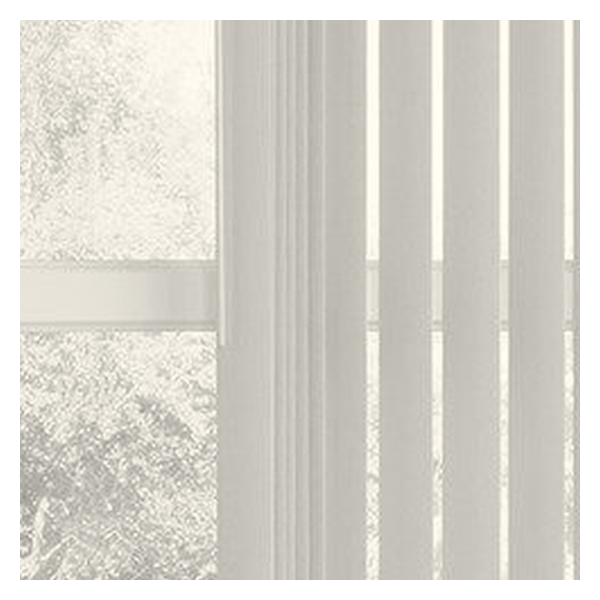Vanguard Shade 3.5 in. PVC Vertical Blind Kit, Sliding Door, Custom Cut - Alabaster colorway swatch
