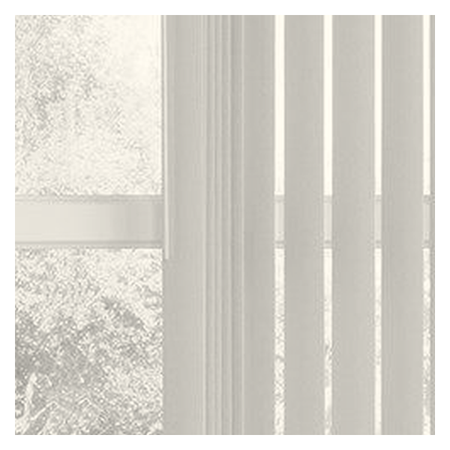 Vanguard Shade 3.5 in. PVC Vertical Blind Kit, Sliding Door, Custom Cut - Alabaster colorway swatch