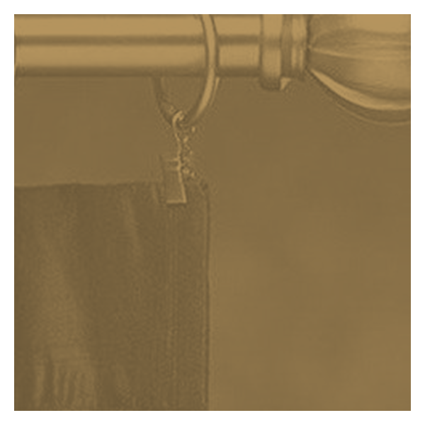 Vanguard Shade 1 in. Adjustable Metal Drapery Rod Set, Stock Lengths - Antique Brass colorway swatch