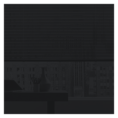 Vanguard Shade 1 in. Cordless Aluminum Mini Blind, Custom Cut Width - Black colorway swatch
