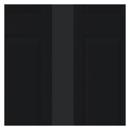 Vanguard Shade Raised Panel Vinyl Exterior Shutter Pair, Stock Heights - Black colorway swatch