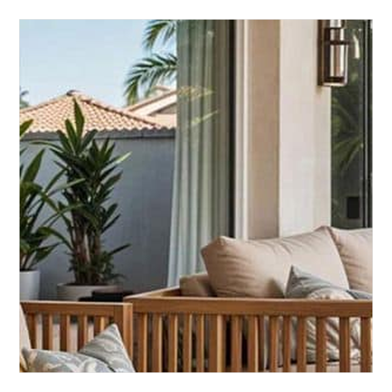 Light Archon Palmetto 52 in. Damp-Rated DC Ceiling Fan with Palm Leaf Blades, Light and Remote - construction detail
