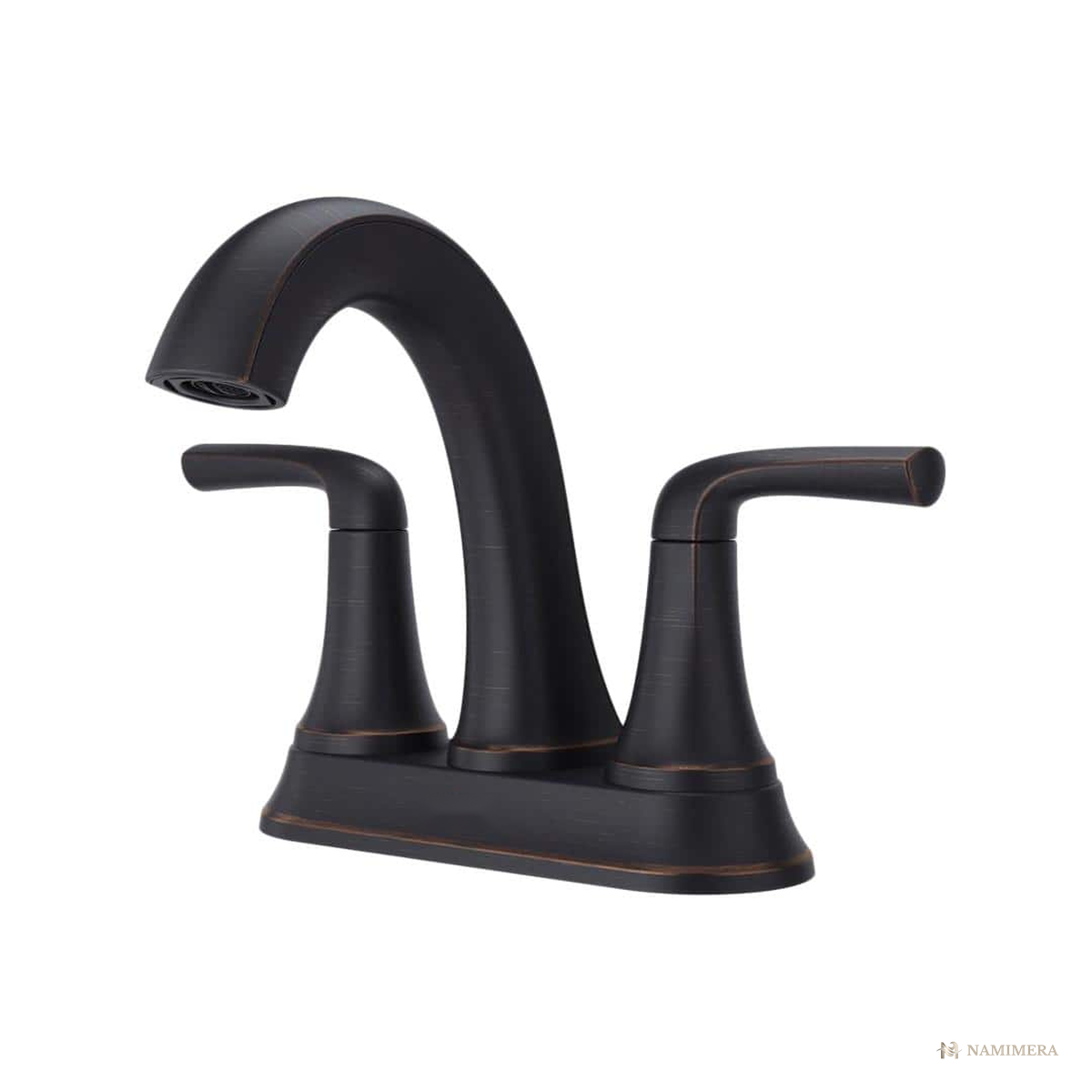 Namimera 4 in. Centerset Double-Handle Transitional Bathroom Faucet, 1.2 GPM, Polished Chrome - orb finish