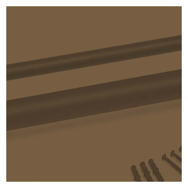Vanguard Shade 1 in. Double Curtain Rod Set, Adjustable, Stock Lengths - Bronze colorway swatch