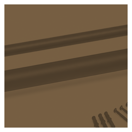 Vanguard Shade 1 in. Double Curtain Rod Set, Adjustable, Stock Lengths - Bronze colorway swatch