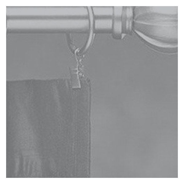 Vanguard Shade 1 in. Adjustable Metal Drapery Rod Set, Stock Lengths - Brushed Nickel colorway swatch
