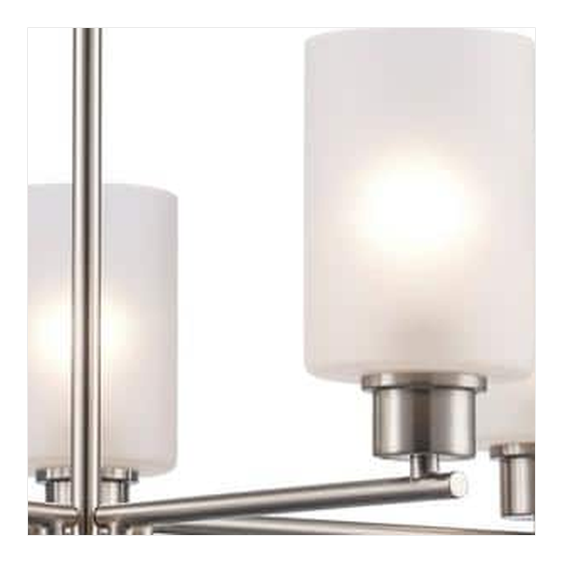 Light Archon Calyx 5-Light Chandelier with Frosted Cylinder Shades - construction detail