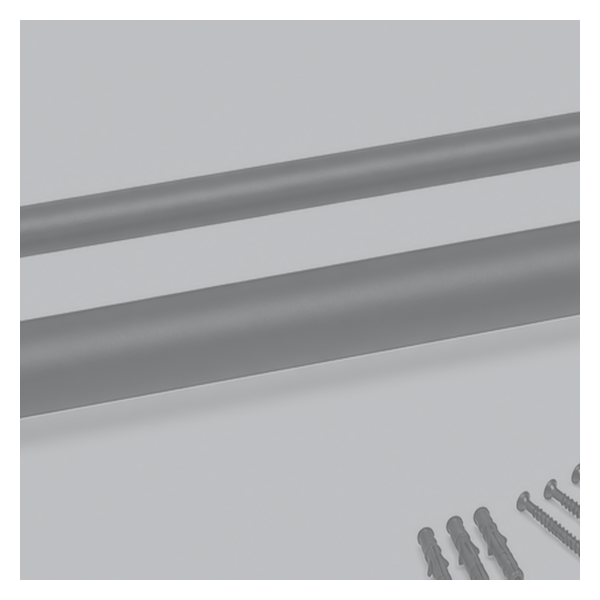 Vanguard Shade 1 in. Double Curtain Rod Set, Adjustable, Stock Lengths - Brushed Nickel colorway swatch