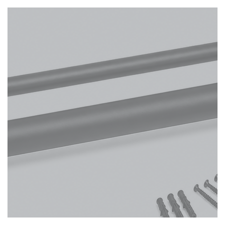 Vanguard Shade 1 in. Double Curtain Rod Set, Adjustable, Stock Lengths - Brushed Nickel colorway swatch