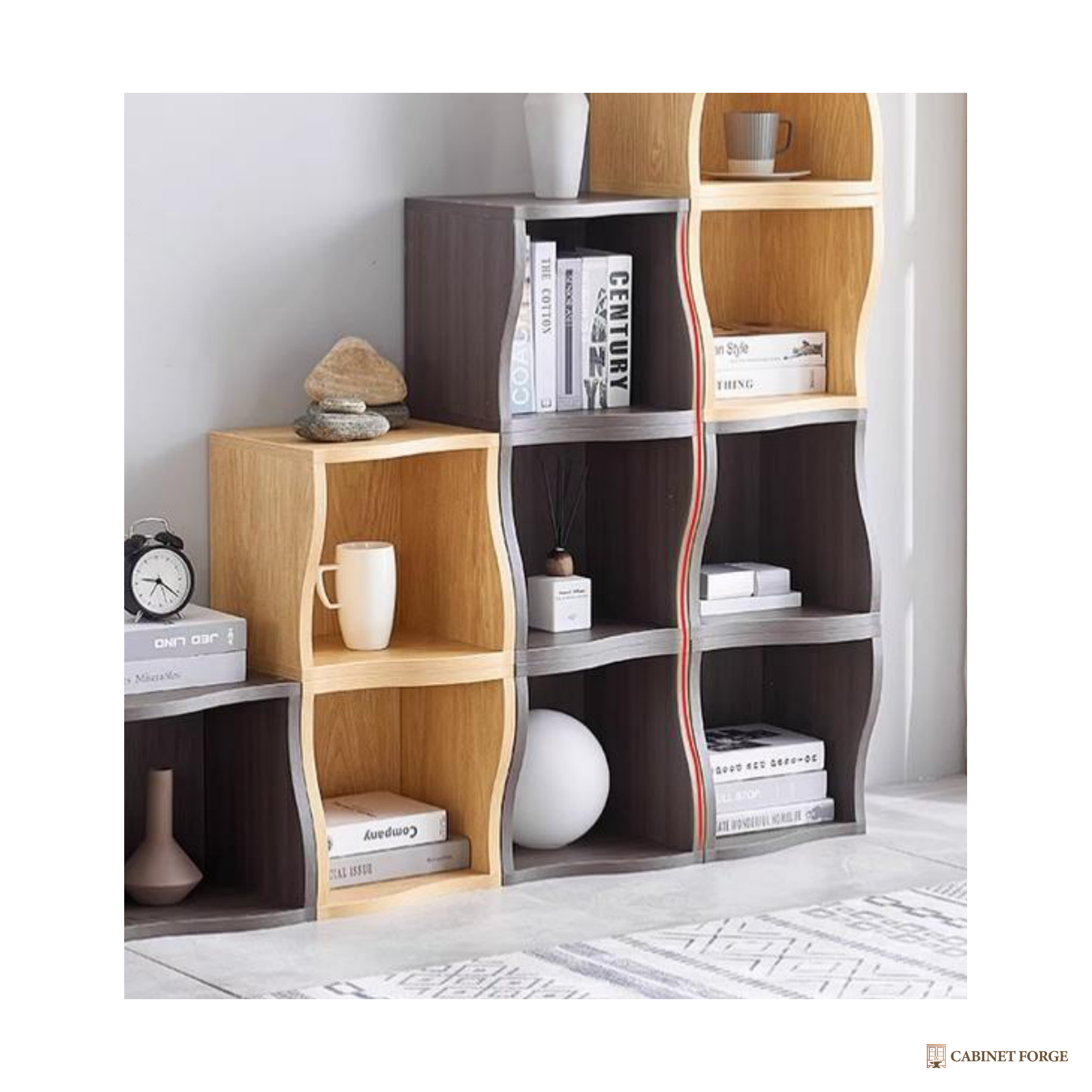 Cabinet Forge Arc Cube Modular Bookcase - construction detail